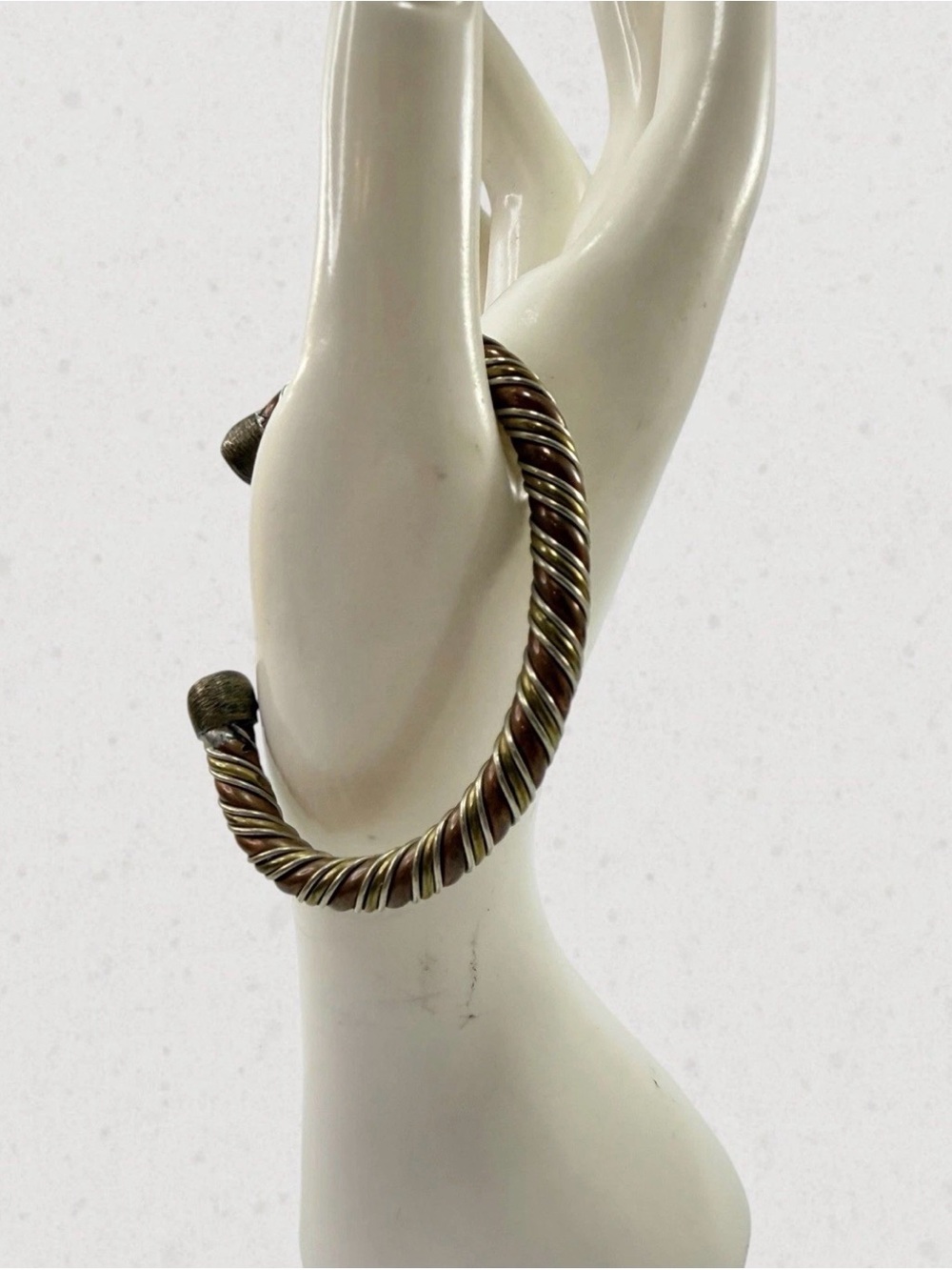 Tibetan Style Twisted Copper Brass Rope Cuff Bangle Bracelet Multi Strand 6”